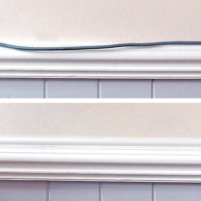 Halvrund kabelkanal D-line 16 x 8 x 1000 mm hvid