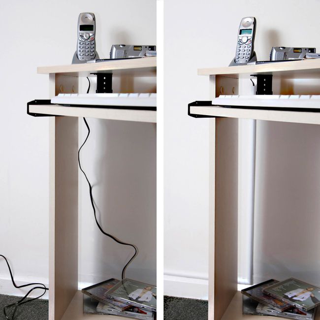 Halvrund kabelkanal D-line 16 x 8 x 1000 mm hvid