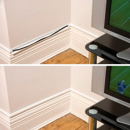 Halvrund kabelkanal D-line 30 x 15 x 1000 mm hvid