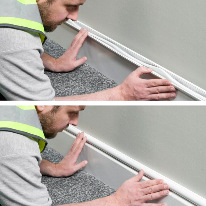 Halvrund kabelkanal D-line 30 x 15 x 1000 mm hvid