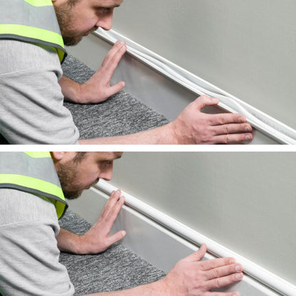 Halvrund kabelkanal D-line 30 x 15 x 1000 mm hvid