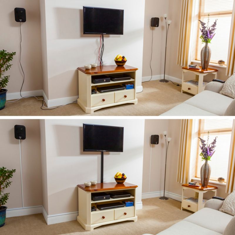 Halvrund kabelkanal D-line 30 x 15 x 1000 mm hvid