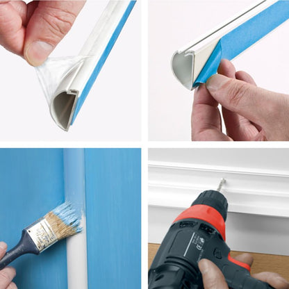 Halvrund kabelkanal D-line 30 x 15 x 1000 mm hvid