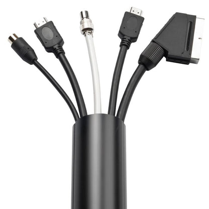 Halvrund kabelkanal D-line 50 x 25 x 1000 mm mat-sort