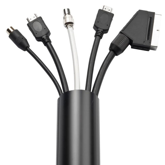 Halvrund kabelkanal D-line 50 x 25 x 1000 mm mat-sort