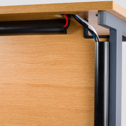 Halvrund kabelkanal D-line 50 x 25 x 1000 mm mat-sort