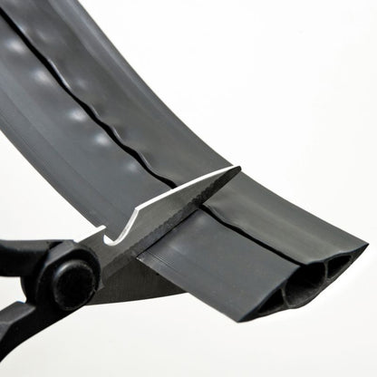 Halvrund gulvkanal til kabler D-line 60 x 12 x 1800 mm sort