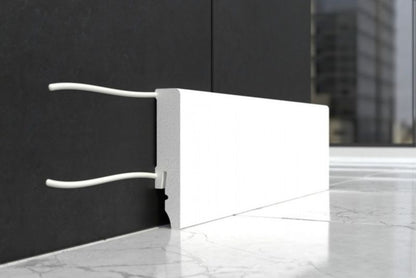 Fodliste Mat Hvid 244x8x1,4 cm