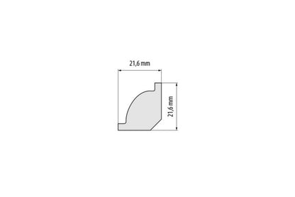 Fodliste 244 cm Hvid Højglans Polystyren