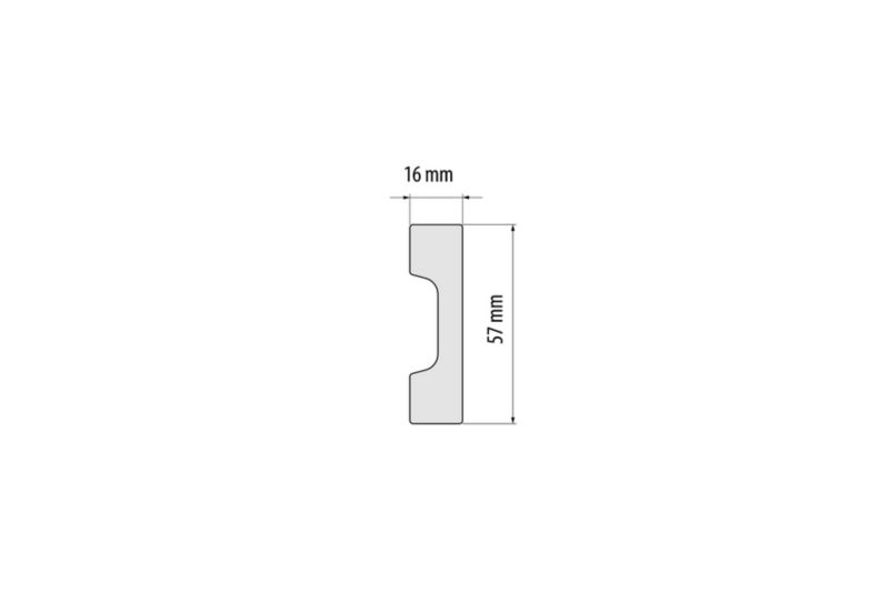 Fodliste 244 cm Hvid Højglans HDPS 1 stk.