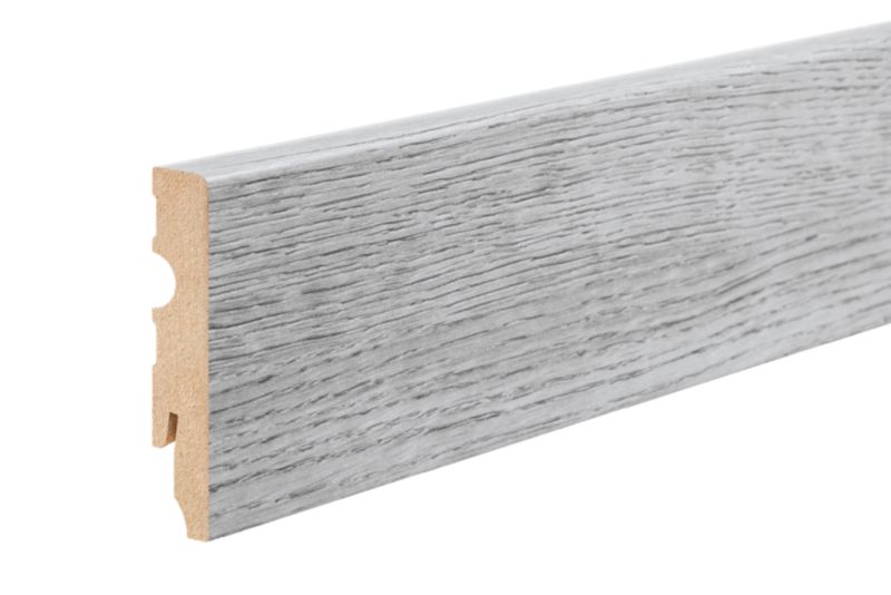 Gulvliste MDF Greywick 220 cm Grå 1 stk.