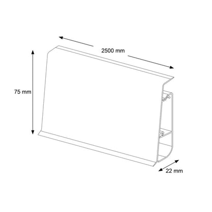 Listwa Przypodłogowa Hi-Line Prestige Dąb Klasyczny 22x75x2500 mm Brązowy | 5907684614668