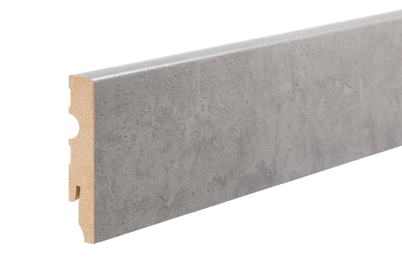 Gulvliste MDF Industrial 220x8x1,3 cm Grå