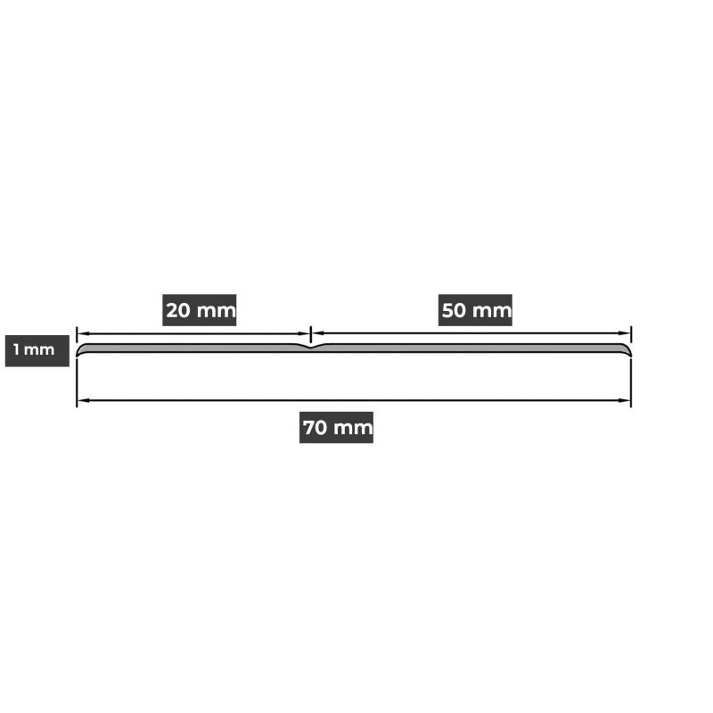 Selvklæbende fleksibel PVC-gulvliste 50x20 mm, QUEST, blød sokkelliste, lys grå, 5 m