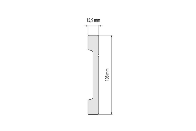 Listwa Przypodłogowa 244 cm Srebrny Szczotkowany