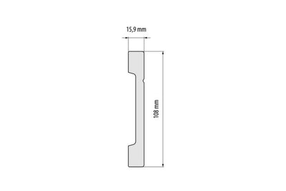 Listwa Przypodłogowa 244 cm Srebrny Szczotkowany