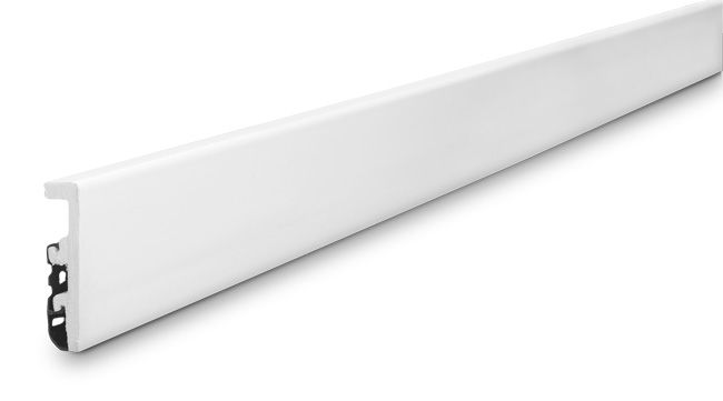 Fodpanel 240 cm Hvid 80 mm