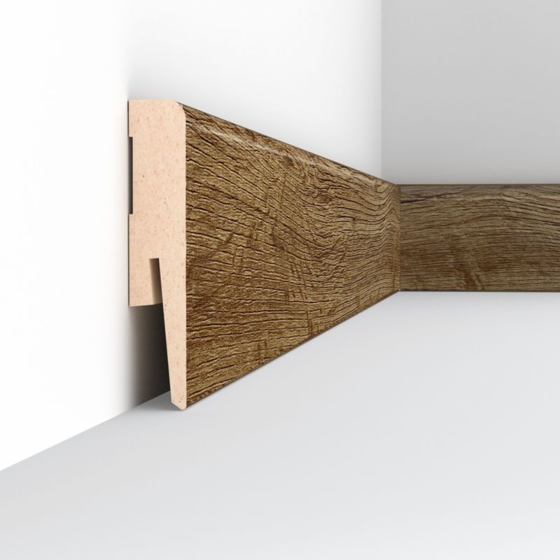 Fodliste Foge L09 80 x 15 x 240 cm MDF Egetræsmønster