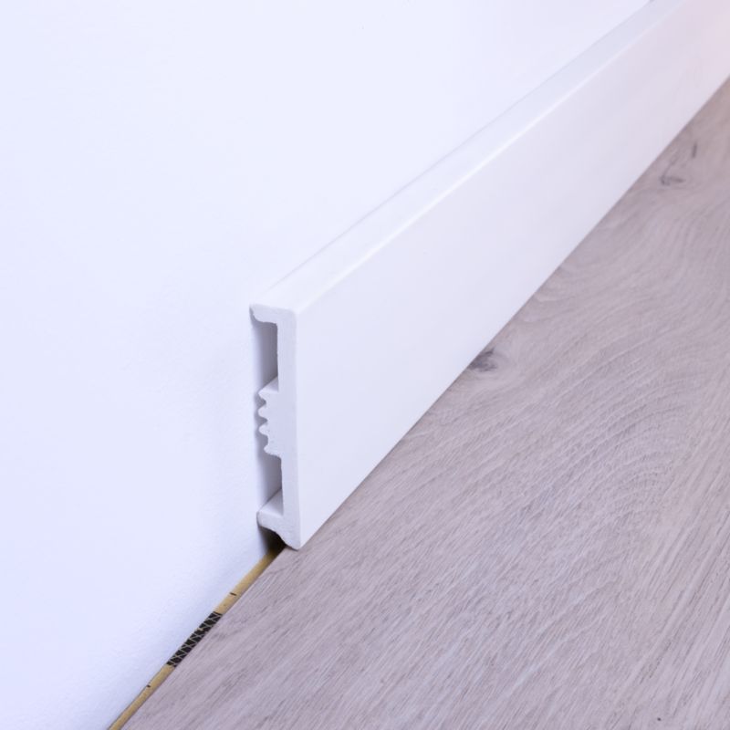 Listwa Przypodłogowa 80 mm Biała Matowa 220 cm