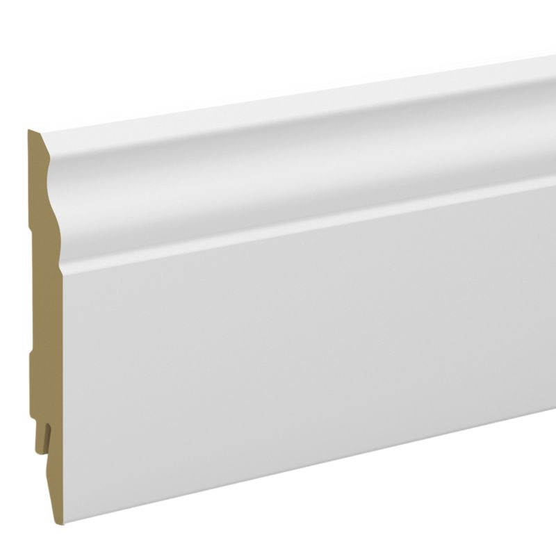 Listwa Przypodłogowa MDF 240 cm Biała Półbłyszcząca