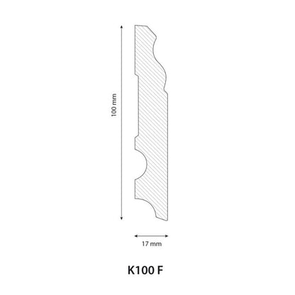 Listwa Przypodłogowa MDF 240 cm Biała Półbłyszcząca