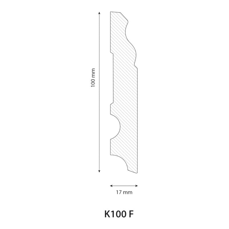 Listwa Przypodłogowa MDF 240 cm Biała Półbłyszcząca