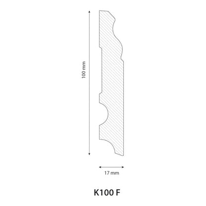 Listwa Przypodłogowa MDF 240 cm Biała Półbłyszcząca