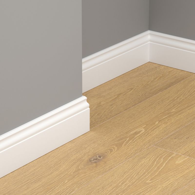 Listwa Przypodłogowa MDF 240 cm Biała Półbłyszcząca