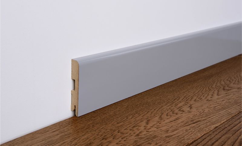MDF Foge LB1 gulvliste 16 x 80 x 2000 mm grå