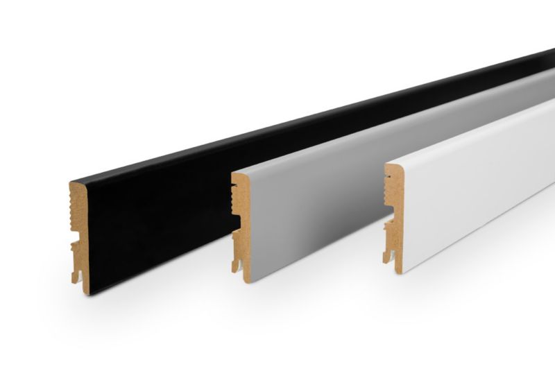 MDF Foge LB1 gulvliste 16 x 80 x 2000 mm grå