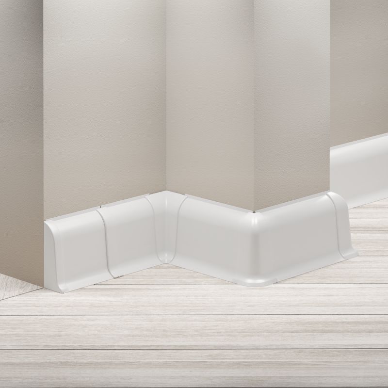 PVC Gulvliste 220 cm Hvid Blank 59 mm 20 Stk.