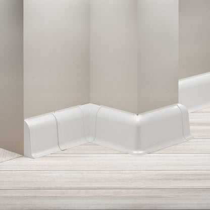 PVC Gulvliste 220 cm Hvid Blank 59 mm 20 Stk.