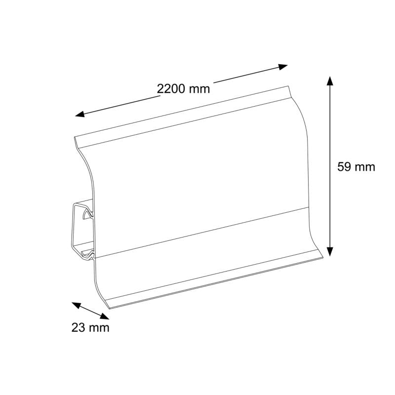 Listwa Przypodłogowa PVC 220 cm Ateny Mat 20 stk.