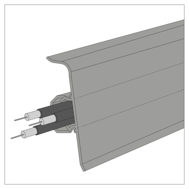 PVC Fodpanel Core 220 cm Decor 600 Grå