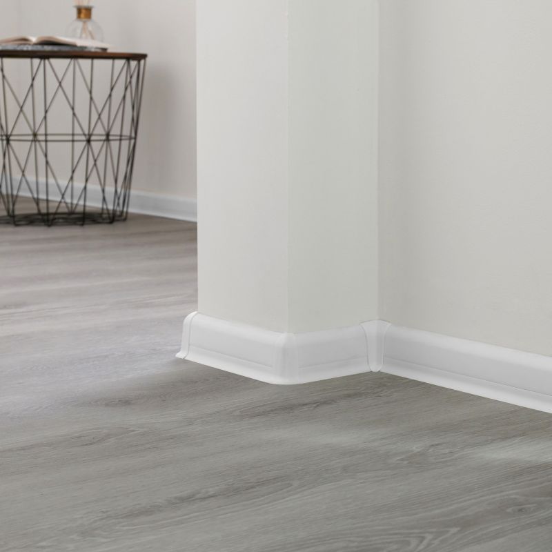 GoodHome Duo hvid PVC fodliste 23 x 59 x 2200 mm