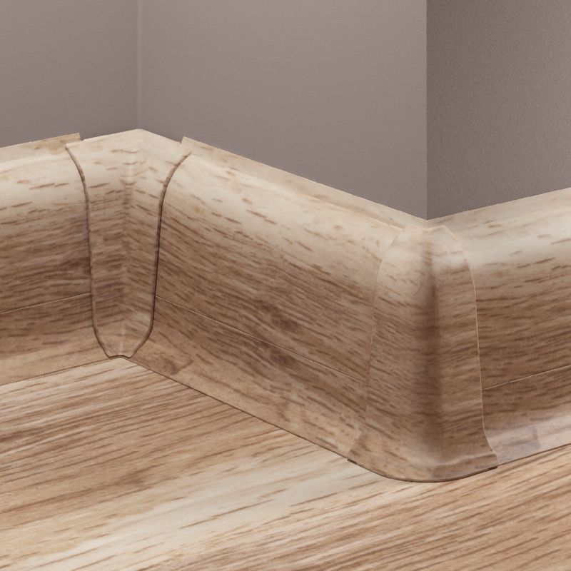 PVC Gulvliste 220 cm Hvid Mat 59 mm