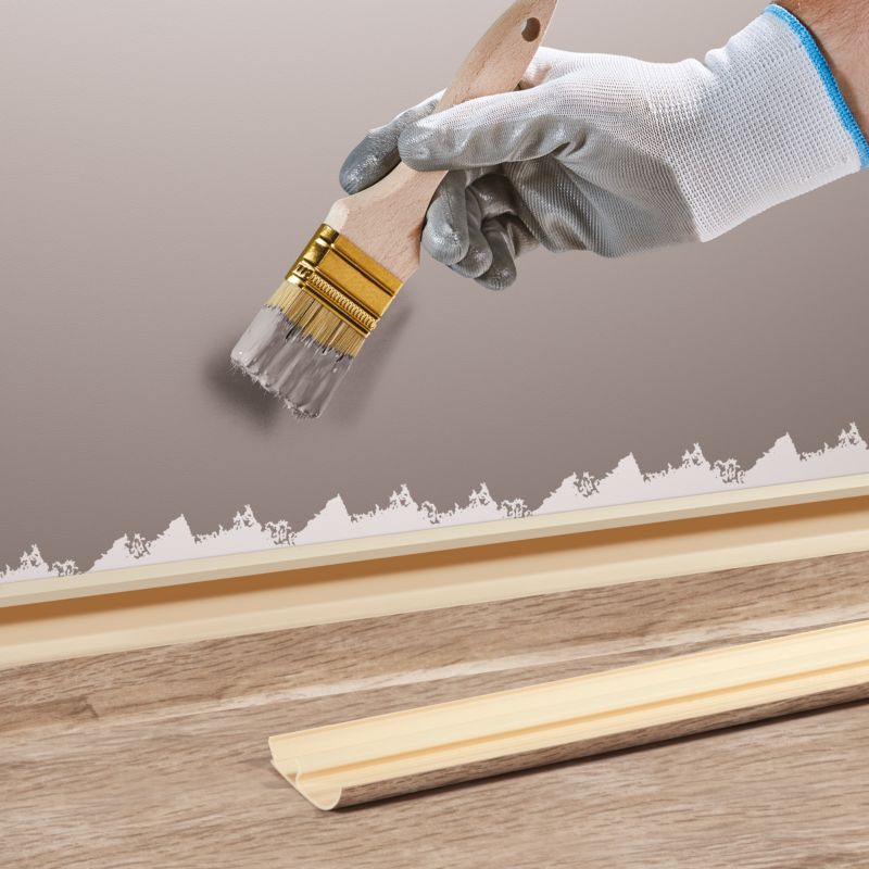 PVC Gulvliste 220 cm Hvid Mat 59 mm