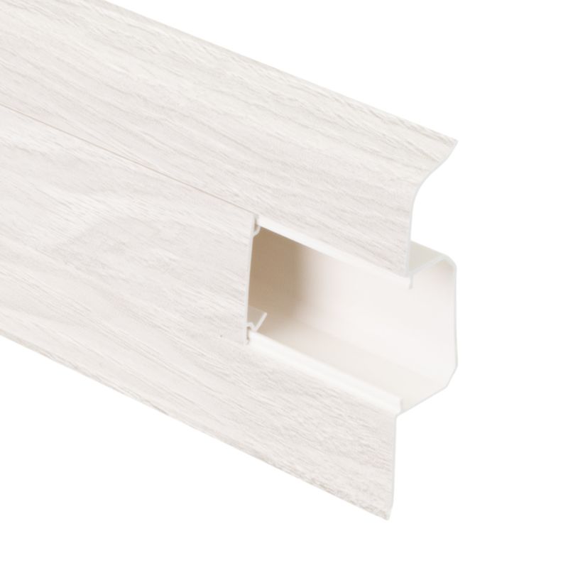 Listwa Przypodłogowa PCV 220 cm Biała 75 mm