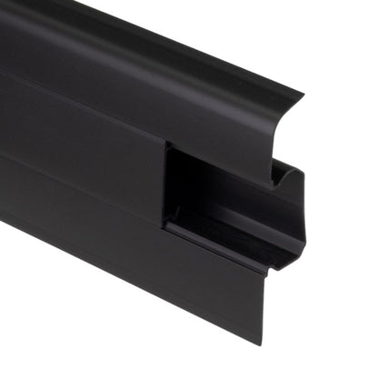 Sokkel 220 cm Sort 75 mm PVC 16 Stk. | 5063022780676