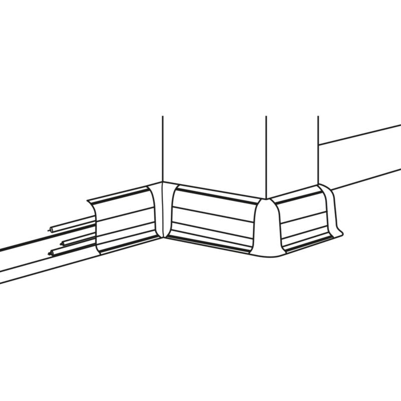 Slim hvid PVC fodliste 20 x 45 x 2200 mm
