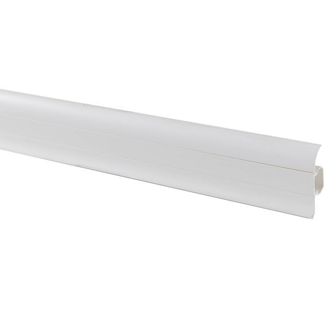 Slim hvid PVC fodliste 20 x 45 x 2200 mm