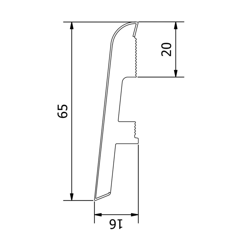 Fodpanel Espumo 65 240 cm Hvid | 5905952286524