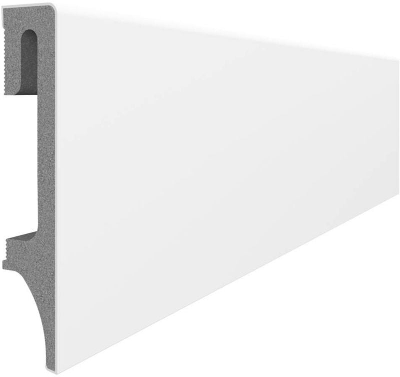 Gulvliste 80 mm Hvid 240 cm