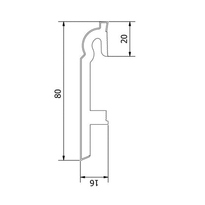 Listwa Przypodłogowa Espumo 80B Hvid 2,4 m ESP 301