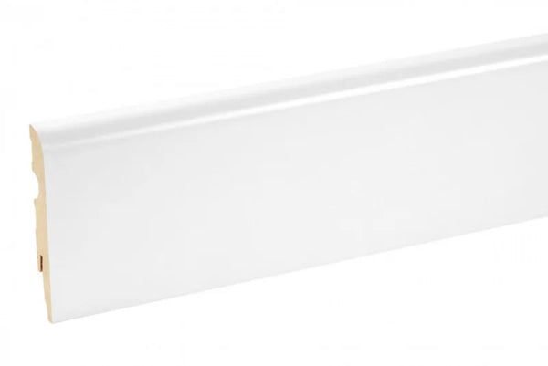 Listwa Przypodłogowa Zaokrąglona 200x8 cm Biały RAL9003 MDF