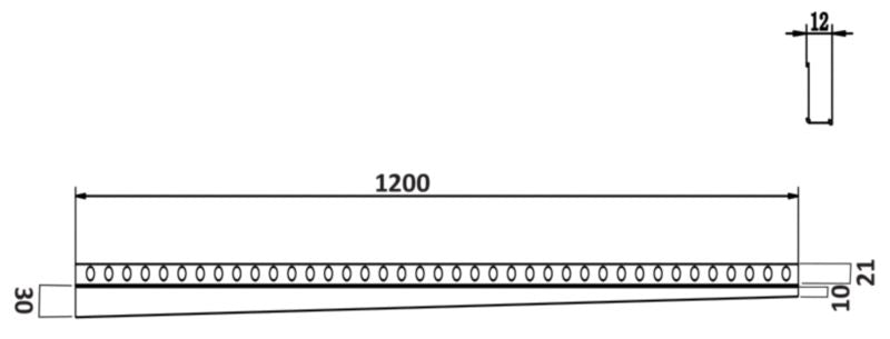 Listwa Przyścienna Fluxio 120 cm Prawa Biała