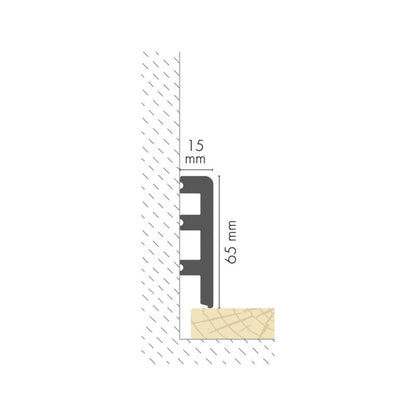 Fodpanel 220 cm Hvid Mat PVC 10 stk.
