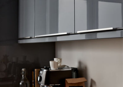GoodHome Alisma afslutningsliste 240 x 3,5 cm grå højglans
