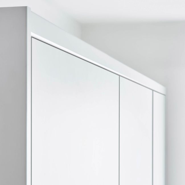 GoodHome Alpinia afslutningsliste 240 x 3,5 cm mat hvid