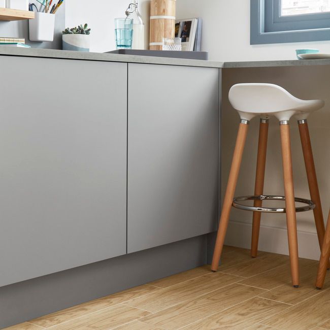 GoodHome Balsamita afslutningsliste 240 x 3,5 cm mat grå